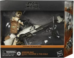 Star Wars The Black Series 6" Boxed Speeder Bike Scout Trooper & The Child Action Figure -Brian's Toys Shop bike1 1 4