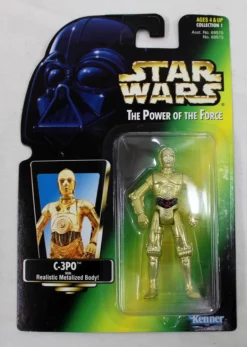 POTF2 Star Wars Carded Japanese C-3PO Green Tint Green Card C9