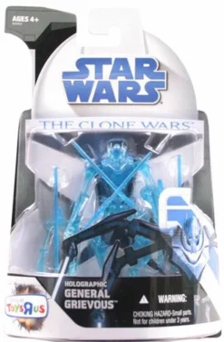 2008 Clone Wars Exclusives Carded General Grievous (Holographic) C-9