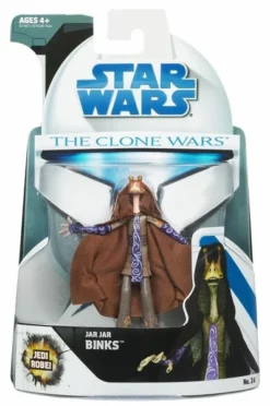2008 Clone Wars Carded Jar Jar Binks (Jedi Robe) C-9