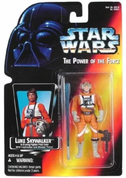 POTF2 Red Card Luke Skywalker (X-Wing Pilot) (long Saber)