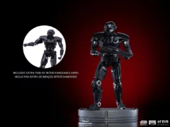 Star Wars Sideshow The Mandalorian Dark Trooper 1:10 Art Scale Statue By Iron Studios