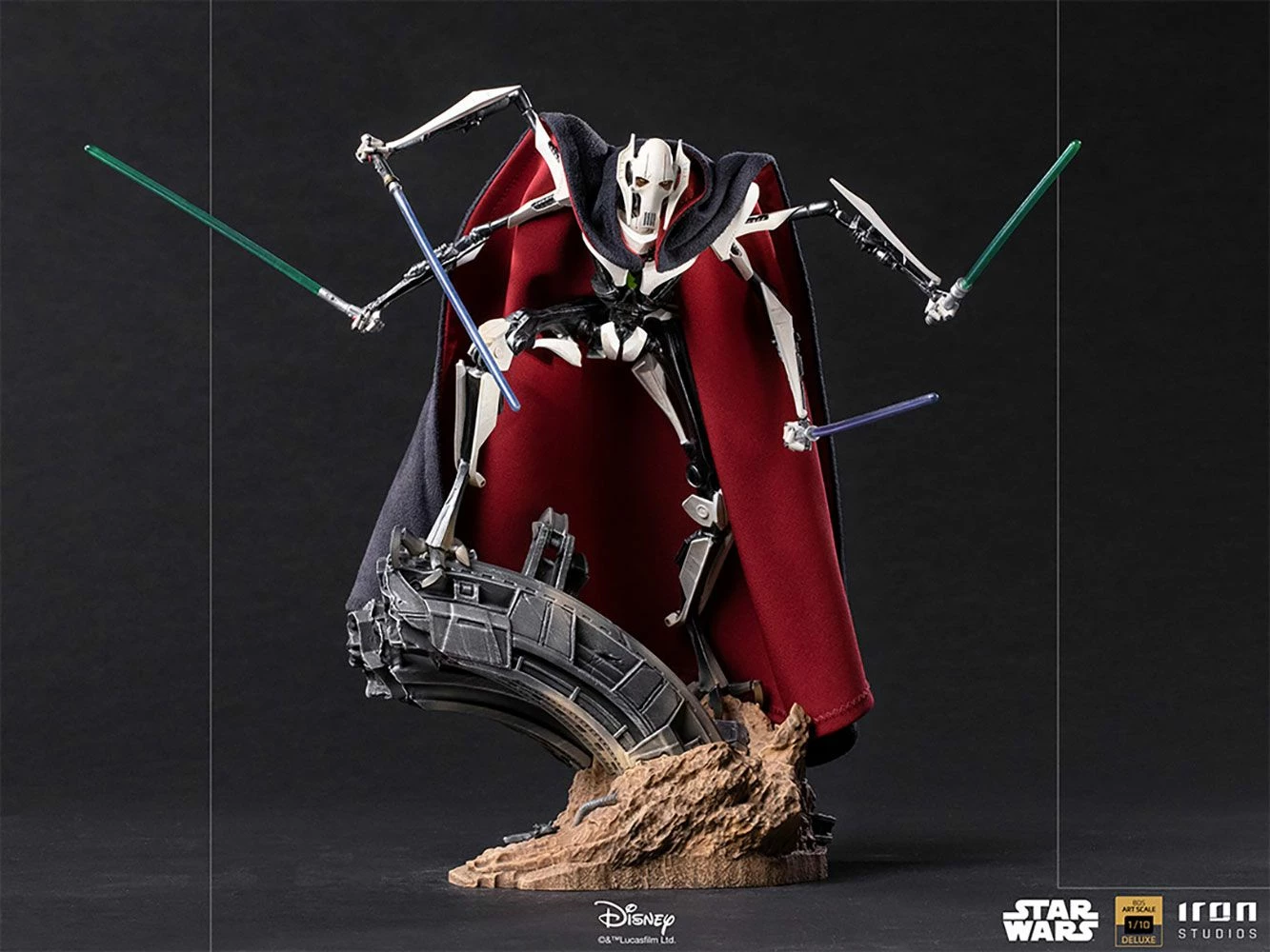 Star Wars Sideshow General Grievous Deluxe 1:10 BDS Art Scale Statue By Iron Studios 9 Star Wars Sideshow General Grievous Deluxe 1:10 BDS Art Scale Statue By Iron Studios - Image 9