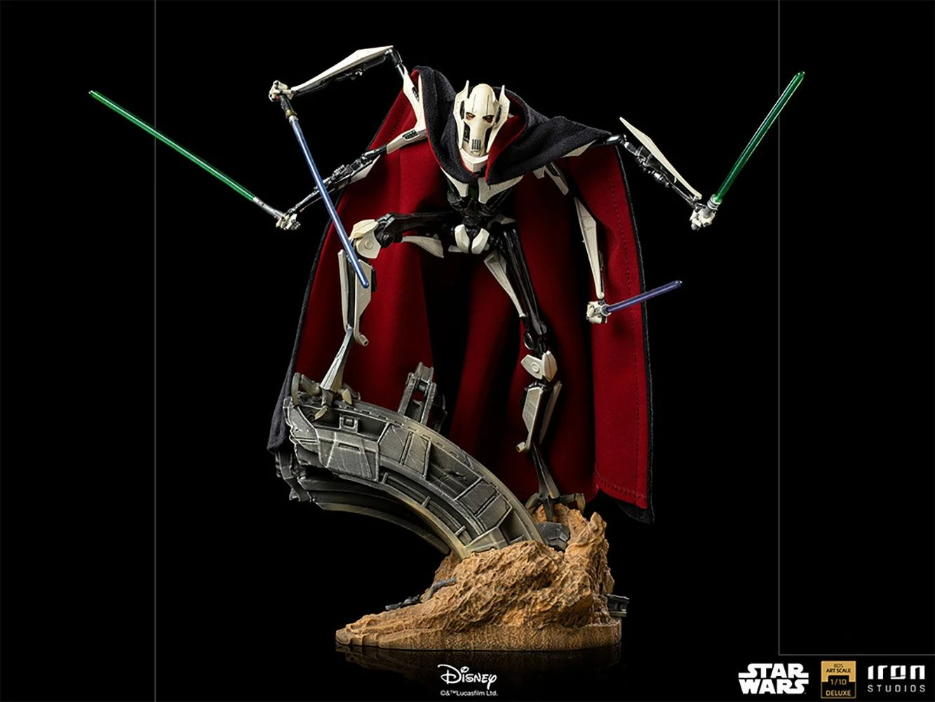 Star Wars Sideshow General Grievous Deluxe 1:10 BDS Art Scale Statue By Iron Studios 3 Star Wars Sideshow General Grievous Deluxe 1:10 BDS Art Scale Statue By Iron Studios - Image 3