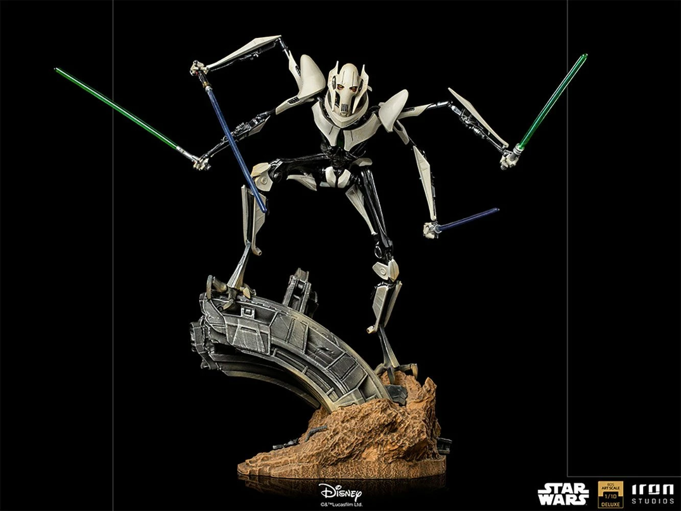 Star Wars Sideshow General Grievous Deluxe 1:10 BDS Art Scale Statue By Iron Studios 2 Star Wars Sideshow General Grievous Deluxe 1:10 BDS Art Scale Statue By Iron Studios - Image 2