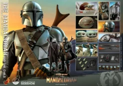 Star Wars Quarter Scale Hot Toys The Mandlorian And The Child Action Figure By Sideshow -Brian's Toys Shop mandoyoda6