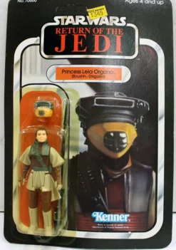 Vintage Star Wars ROTJ Carded Princess Leia Boushh Figure C8Y