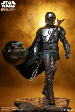 Star Wars Sideshow Mandalorian And Grogu Premium Format Figure